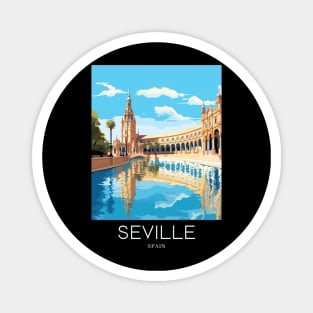 A Pop Art Travel Print of Seville - Spain Magnet